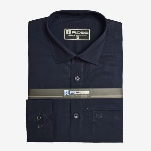 cotton exclusive formal shirt (navy blue)