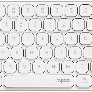 rapoo e9050l ultra slim multi mode wireless keyboard – white