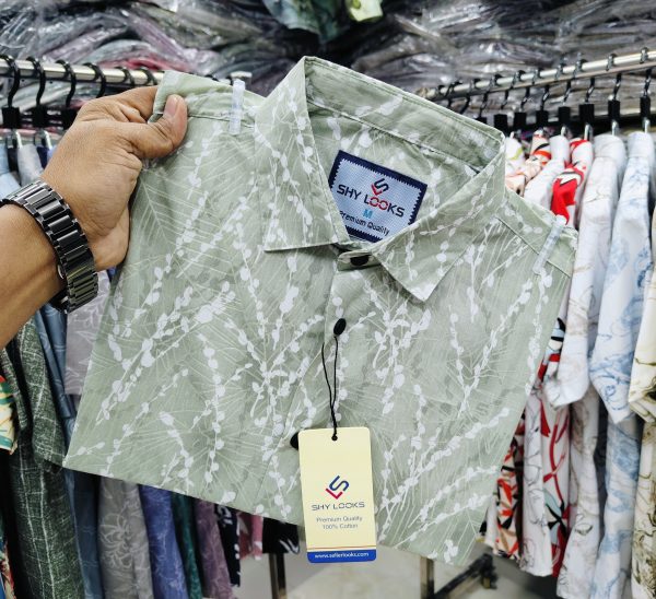 pure cotton full sleeve print shirt for men's