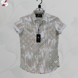 luxury popcorn half sleeve print shirt shy looks