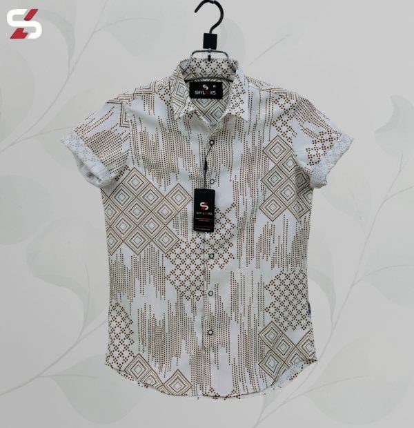 luxury popcorn half sleeve print shirt shy looks