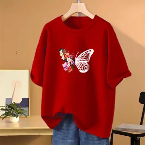 lovely drop shoulder t shirt for women