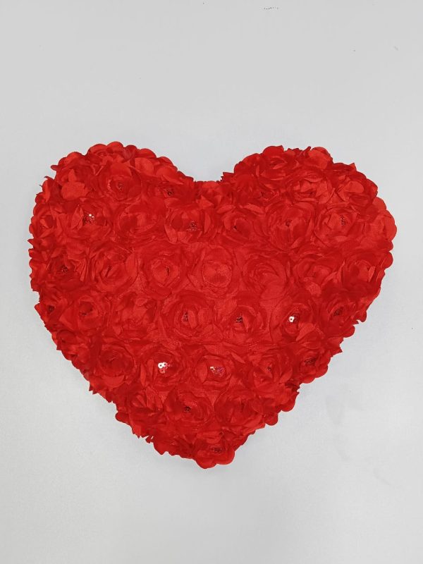 heart shape red love pillow | send soft toys as gifts