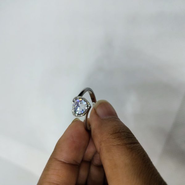 elegant pink tear drop ring