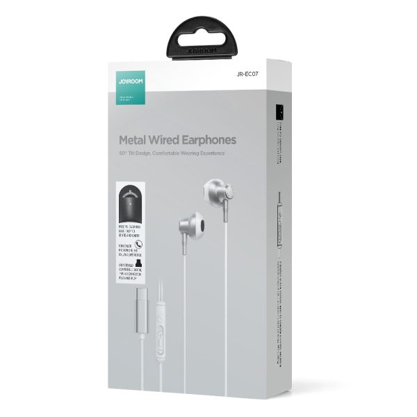 jr ec07 type c series half in ear wired earphones
