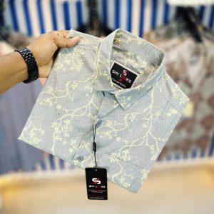 shy looks pure cotton full sleeve print shirt