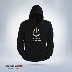 power of faith islamic hoodie (black)