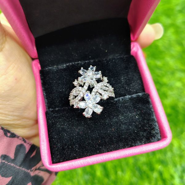 royal ruby cluster statement ring