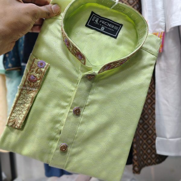 indian cotton gorgeous karchupi panjabi
