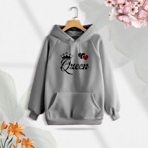 premium comfortable (gray queen) ladies winter hoodie
