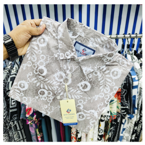 pure cotton half sleeve print shirt for men's