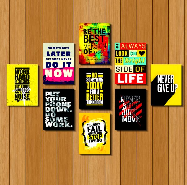 home decor 9pcs pvc calligraphy wallboard for home & office decoration