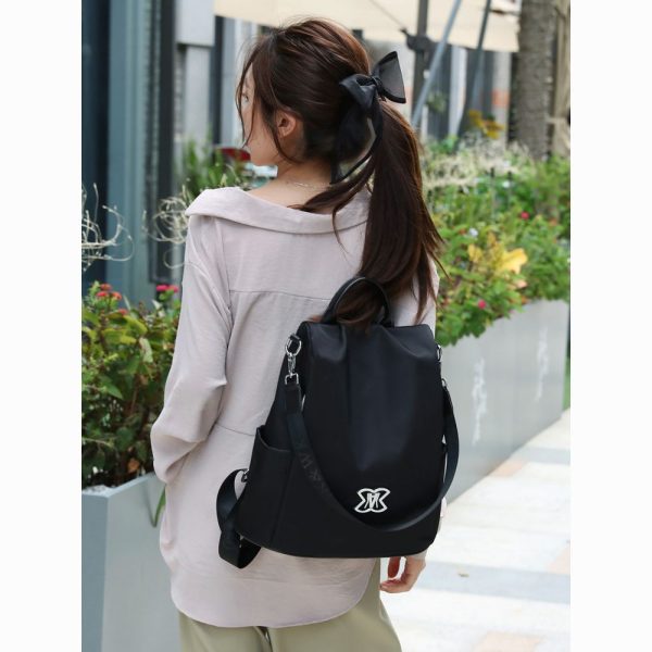 women large capacity outdoor tote bag (black)
