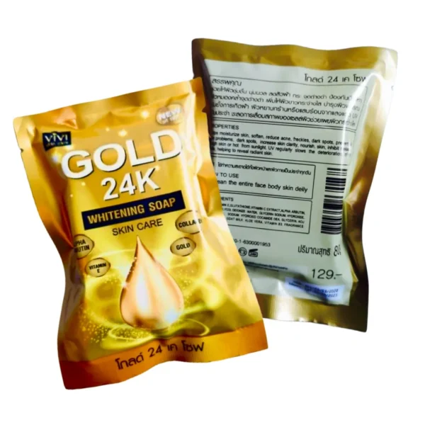 gold 24k whitening soap skin care