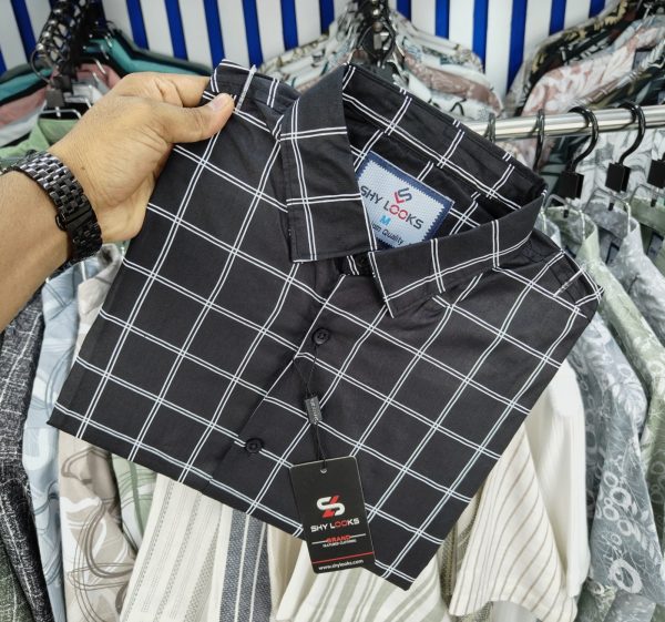 pure cotton full sleeve check shirt for men’s