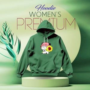 premium comfortable (cuty girl green) ladies winter hoodie