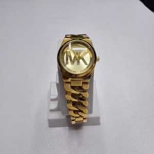 michael kors stainless steel fashionable men's watches golden