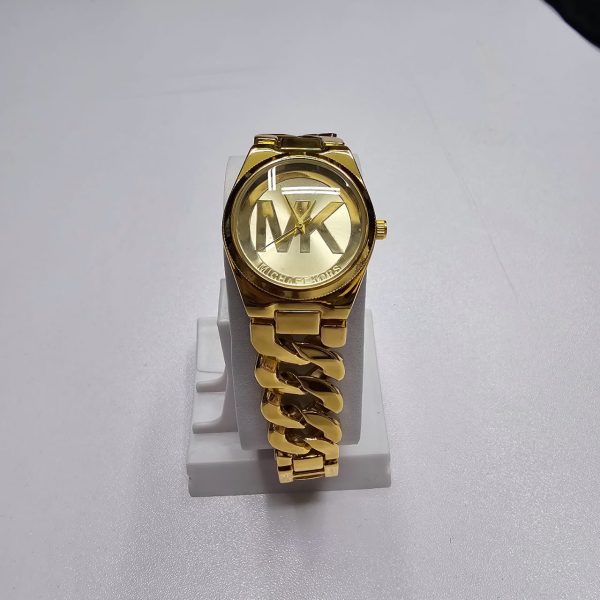 michael kors stainless steel fashionable men's watches golden
