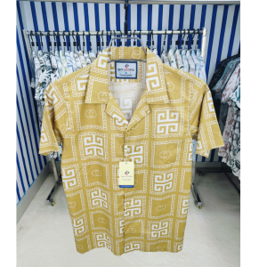 pure cotton half sleeve print shirt for men's