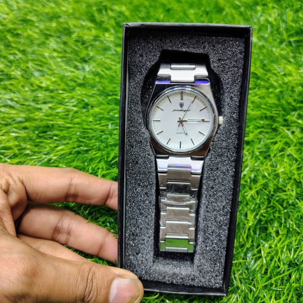 poedagar 930 men's new luxury luminous date week stainless steel quartz watch for men