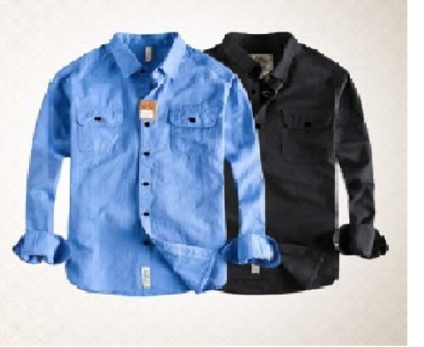 high thickness double pocket shirt (2pis combo)