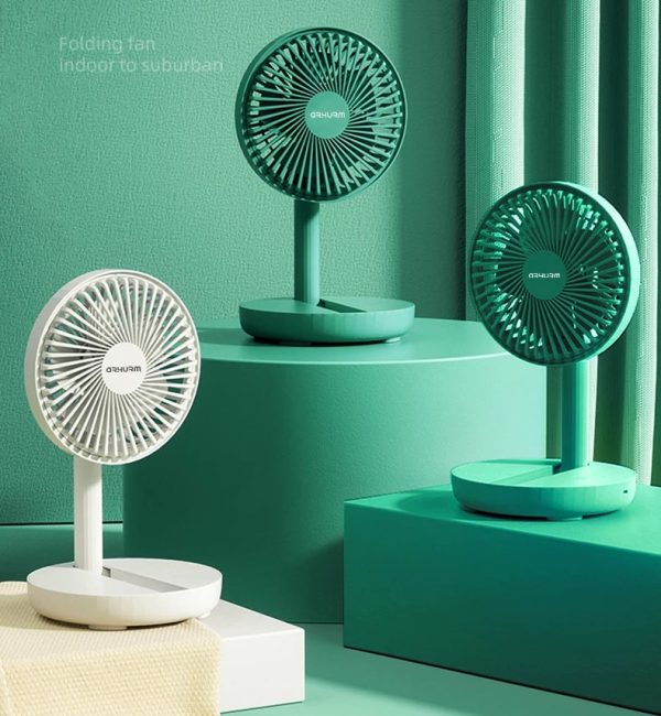 rechargeable 5 inches folding fan hcz21 green colour