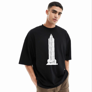 men's stylish drop shoulder (black)