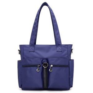 women casual large capacity waterproof oxford cloth bag (dark blue)