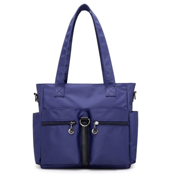 women casual large capacity waterproof oxford cloth bag (dark blue)