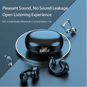 painless wear ear clip earphones, air conduction, hifi stereo, clip on wireless earphone, touch control model ly22