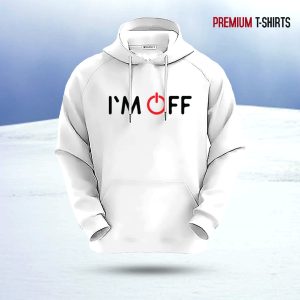 "i am off" islamic hoodie (white)