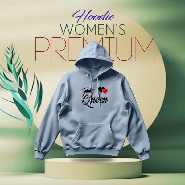 premium comfortable (queen sky) ladies winter hoodie