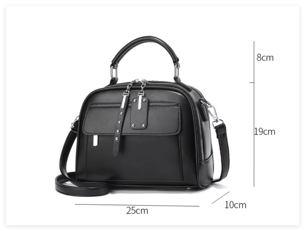 high end ladies' handbag multi layer large capacity commuting bag(black)