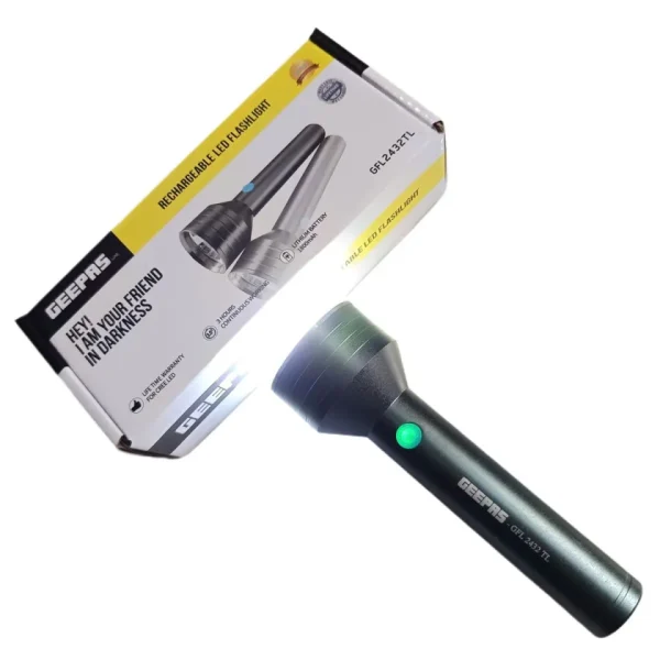geepas gfl 2432tl rechargable led flashlight
