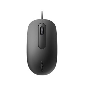 rapoo n200 wired optical mouse – black