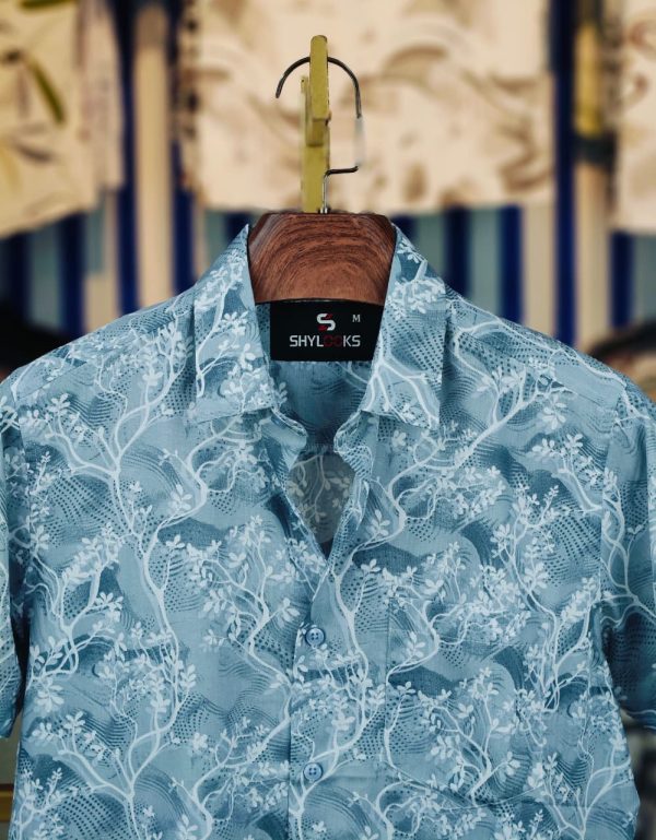 shy looks pure cotton half sleeve printed shirt