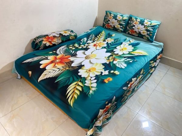 china premium 3d design bed sheet