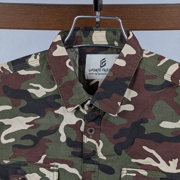 fashionable casual shirt for men (army)