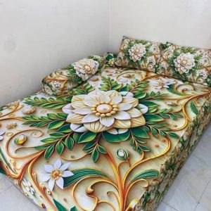 china premium 3d design bed sheet