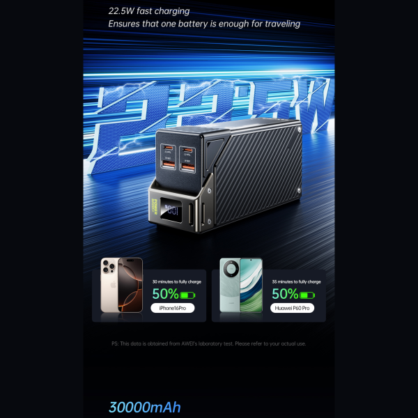 awei pa 32 30000mah 22.5w fast charging power bank