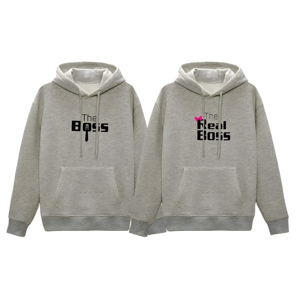 comfortable winter (the real boss) couple hoodie