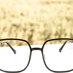 full rim square blue cut computer glass for men & women (53 mm)