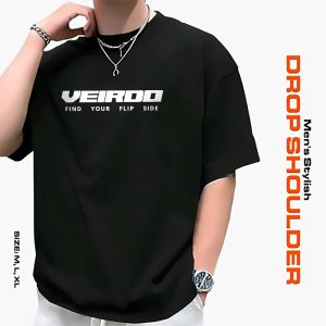 men's stylish drop shoulder black