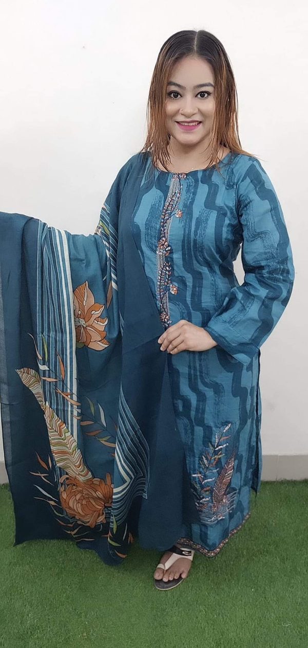 cotton print three pcs