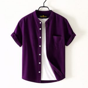 fashionable half sleeve shirt for men (purple)