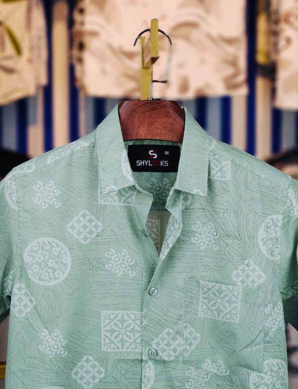 shy looks pure cotton half sleeve printed shirt