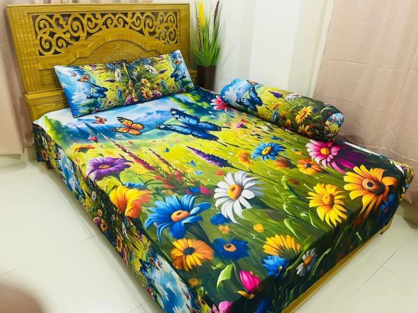 china premium 3d design bed sheet