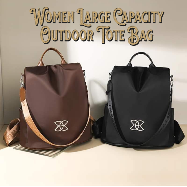 women large capacity outdoor tote bag (coffee / brown)