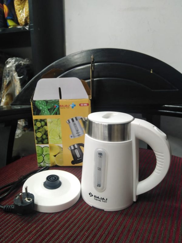 bajaj majesty new 1 litre cordless kettle (white)