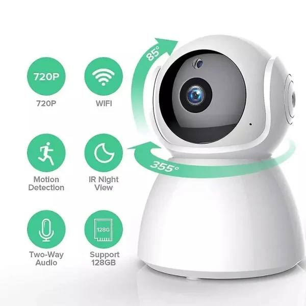 cctv camera v380 pro hd 1080p wifi 360° viewing area security camera